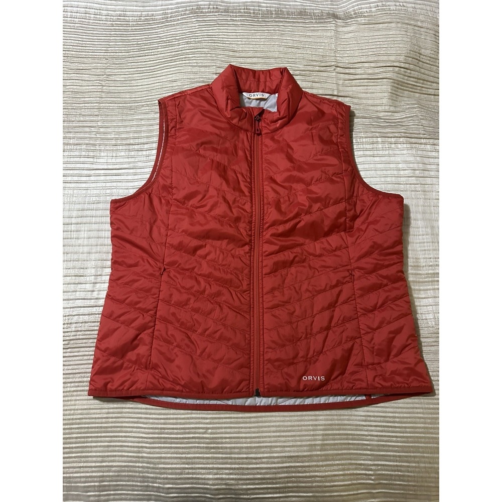 Orvis Women's Quilted‎ Vest, Full Zip, Red, Size XL, NWOT